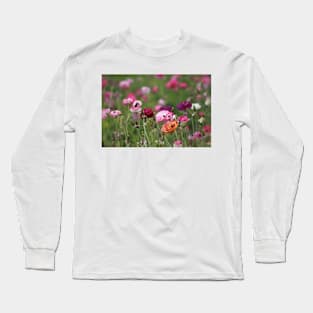 Jelly Bean Colored Ranunculus Long Sleeve T-Shirt